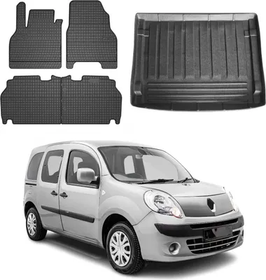 Image de Tapis de sol & bac de coffre pour Renault Kangoo 2008-2010 caoutchouc TPE
