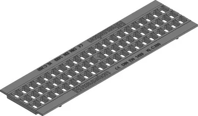 Produktbild von Hauraton Recyfix Standard 100 Gussgitterrost MW 15/25 schwarz 500 mm x 137 mm x 5 mm