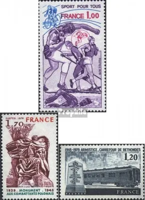 Produktbild von Briefmarken Frankreich 1978 Mi 2125,2126,2127 (kompl.Ausg.) gestempelt Sport