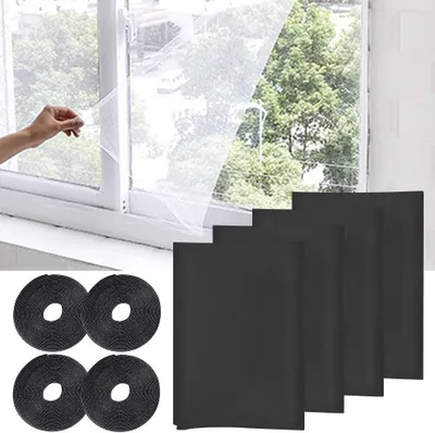 Imagen del producto de Mosquitera para ventanas, 1,5 x 2,0 metros, color , con sistema de cierre de velcro