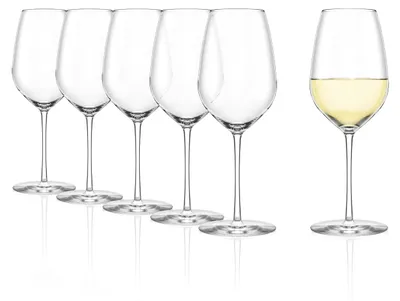 Immagine prodotto di Set di 6 eleganti bicchieri da vino bianchi, di alta qualità