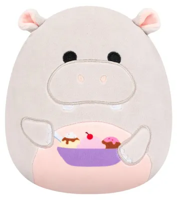 Produktbild von SQUISHMALLOWS Graues Nilpferd mit Eiscreme - Harrison