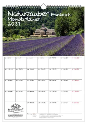 Produktbild von Naturzauber Frankreich Planer DIN A3 Kalender für 2027 Urlaub Landschaft Natur - Seelenzauber