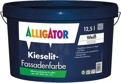 Produktbild von Alligator Kieselit-Fassadenfarbe, weiß, 5l : 5 Liter