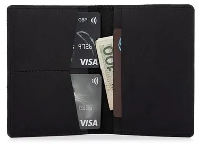 Produktbild von Belveder Herren Brieftasche Slim Wallet für Ausweise und Geldscheine, Portemonnaie schlank kompakt elegant Schwarz ZC02B