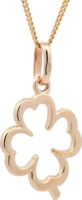 Produktbild von Anhänger Kleeblatt mit 1,1 mm Goldkette 50 cm 585-14 Karat Gold