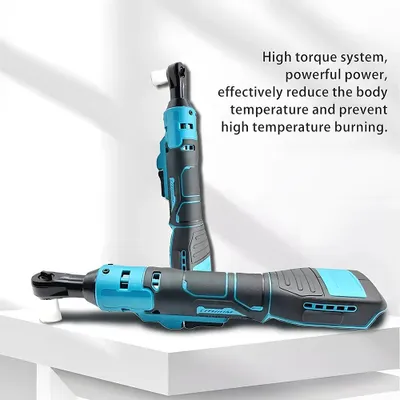 Produktbild von Kabelloser Ratschen-Schrauber 21V - Elektrischer Knarrenschlüssel 3/8" (0,95 cm) - 45 Nm Drehmoment - 23500 U/min - Stufenlose Geschwindigkeit - Ohne Akku
