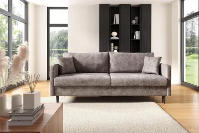 Zdjęcie produktu dla LIKMA Rozkładana Kanapa Mara Brązowa 209x93x92 cm z Funkcją Spania, Pojemnikiem na Pościel, Sofa w Tkaninie Columbia 8