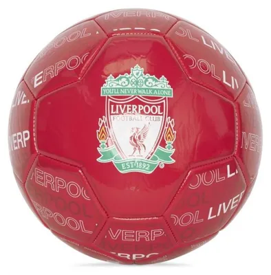 Produktbild von Liverpool FC Fußball Größe 1, offiziell lizenziert, mit Buchstaben-Design für Kinder