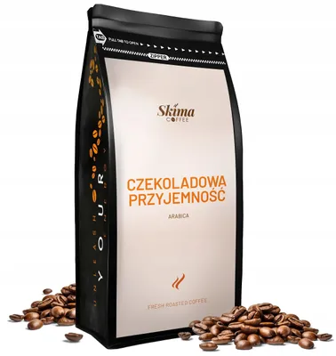 Zdjęcie produktu dla Kawa ziarnista 1kg CZEKOLADOWA PRZYJEMNOŚĆ 100% ARABICA do ekspresu + GRATIS