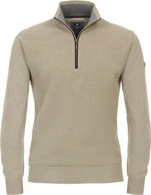 Produktbild von REDMOND Casual Herren Strick-Troyer Comfort Baumwolle Beige 6XL