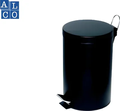 Produktbild von Alco Tretabfalleimer Stahl kunststoffbeschichtet 12l schwarz