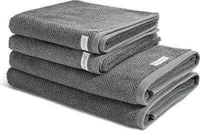 Produktbild von Ross Selection 2 X Handtuch 2 X Duschtuch im Set Frottee aus Bio Baumwolle 540 g/m², Weich saugstark und schnell trocknend, Gewebte Bordüre in vielen Farben