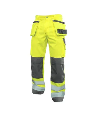 Produktbild von Dassy Warnschutz Arbeitshose GLASGOW PESCO74 Gr. 50 neongelb/zementgrau