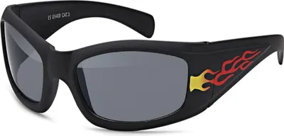 Produktbild von Kinder Sonnenbrille Sport UV 400 Schutz Fitness Flammen N550 Linsenfarbe Schwarz