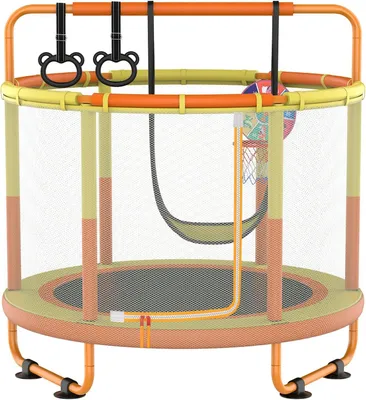 Obrázok produktu pre Trampolína pre deti – skákacia sieť – detské ihrisko – bezpečná trampolína – trampolína na vnútorné aj vonkajšie použitie
