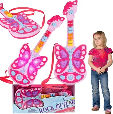 Obrázok produktu pre Interaktívna gitara pre deti – hudobný nástroj so zvukom a svetlom