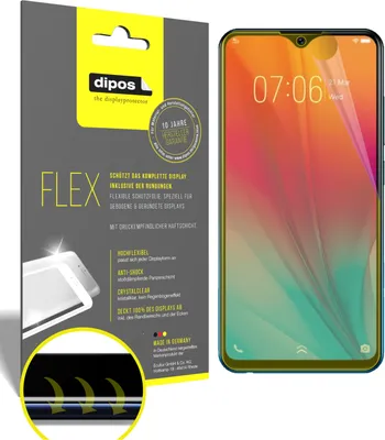 Produktbild von 2x Schutzfolie für Vivo Y91C (2020) Folie, 100% Displayabdeckung, dipos Flex