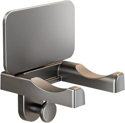 Image de Support pour sèche-cheveux pour la salle de bains et la chambre, sans perçage, fixation murale