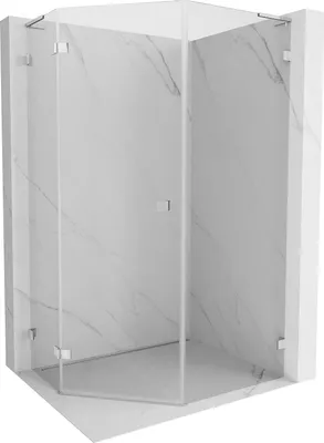 Immagine prodotto di Mexen Lunar L cabina doccia pentagonale ad anta sinistra 80 x 90 cm, trasparente, cromo - 831L-080L-090P-01-00-L