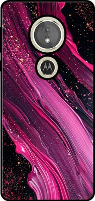 Produktbild von Smartphonica Handytasche geeignet für Motorola Moto E5 / G6 Play mit Marmordruck - TPU zurück Abdeckung Fall Marmor Design - lila rosa