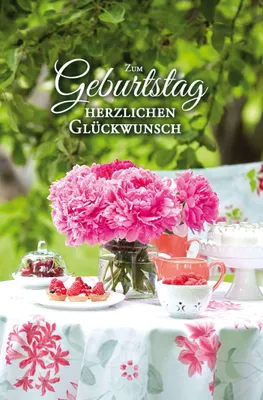 Produktbild von Geburtstag - Glückwunschkarte im Format 11,5 x 17 cm mit Umschlag