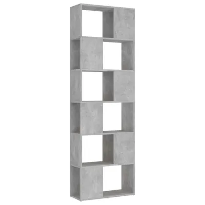 Zdjęcie produktu dla vidaXL Regał rozdzielający pokój betonowy szary 60x24x186 cm materiał drewnopochodny