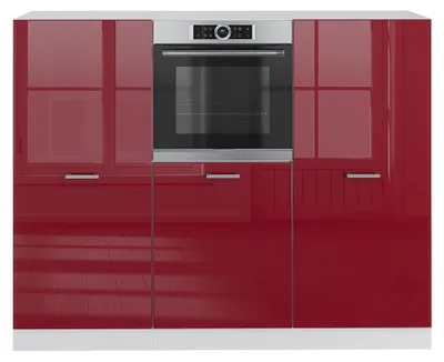 Obrázek produktu pro Kuchyňský blok Vicco R-Line Červená/bílá s vysokým leskem 180 cm bez pracovní desky, Model 37633