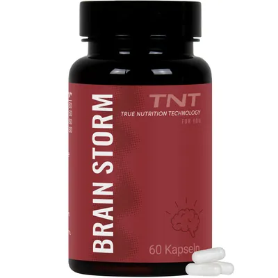 Produktbild von TNT Brain Storm (60 Kapseln) - Koffein & Theanin