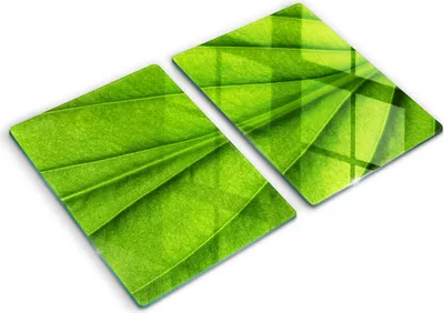 Produktbild von Abdeckung Glas - Küchenabdeckung - 2x40x52 cm - Abdeckplatte -Naturaderblatt