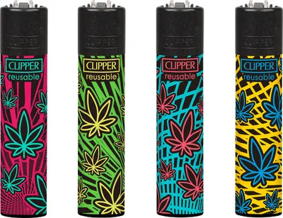 Produktbild von Clipper® Feuerzeuge 4er Set: Leaves 40