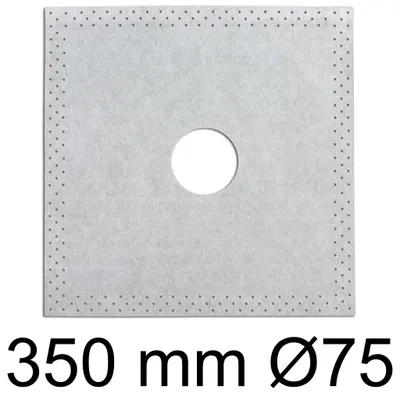 Produktbild von Bodenmanschette 1 St. 350x350mm Duschelement Ø75mm Abdichtung 77-150mm Wandmanschette G03