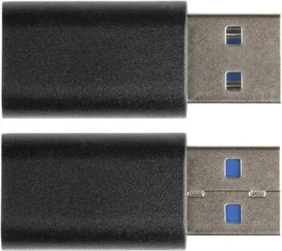 Produktbild von USB 3.0 auf USB-C Adapter Stecker A an Buchse, schwarz, kompakt