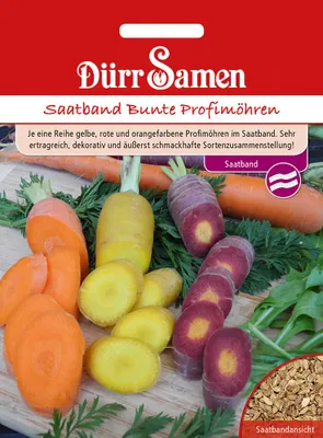Artikelbild 1 von 'Bunte Profimöhren F1 Saatband' aus der Kategorie Saatbänder & Saatplatten