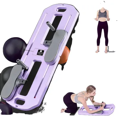Obrázek produktu pro Pilates Reformer, multifunkční fitness zařízení, kompaktní design, barva: lila