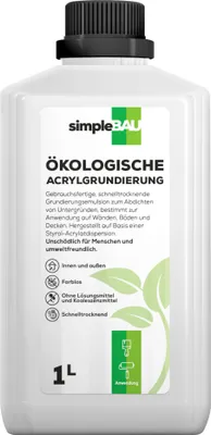 Produktbild von SimpleBau Acryl-Grundierung gebrauchsfertig schnelltrocknen, 1L