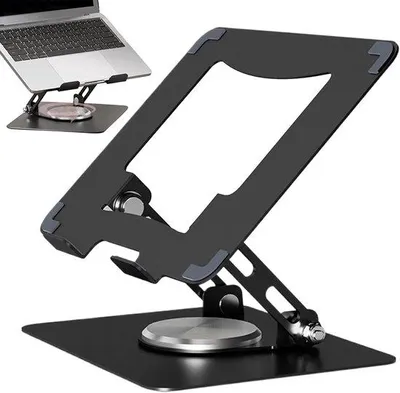 Produktbild von Famanu Laptopständer verstellbar mit Halterung für Laptops bis 17,3 Zoll - Schwarz