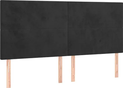 Produktbild von vidaXL Kopfteil Schwarz 180x5x118/128 cm Samt