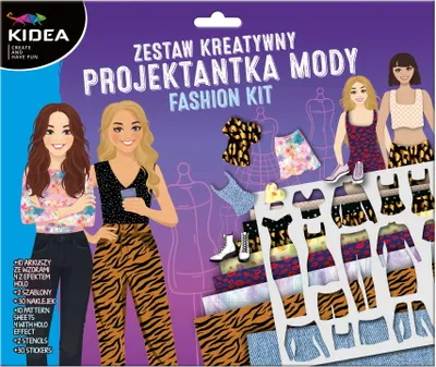 Image de Kit de styliste avec pochoirs 10 feuilles Kidea