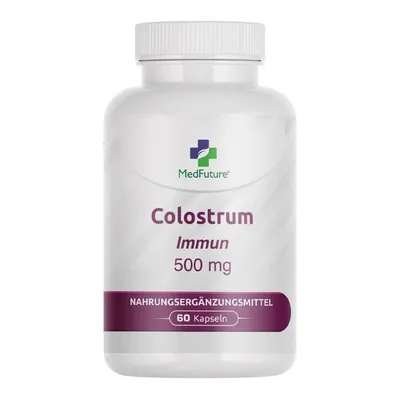 Produktbild von Colostrum Kapseln 500 mg - Hochwertiges Kolostrum Supplement - 60 Kapseln - Stärkt Immunsystem und Wohlbefinden - Ideal für Tägliche Einnahme - Natürl