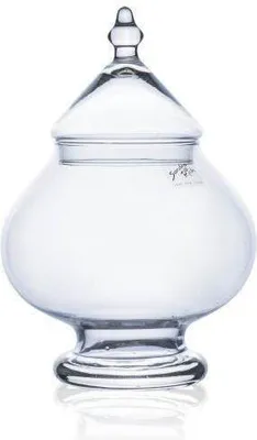 Produktbild von Bonboniere, Dekogefäß TIN mit Deckel, Glas, klar, H. 25cm Ø 15cm  Sandra Rich