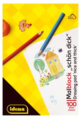 Produktbild von Idena 10390 - Idena Malblock, DIN A4, 100 Blatt, 70g/m², Schön Dick