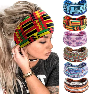 Immagine prodotto di Fascia per capelli da donna - Fasce elastiche in cotone per sport e yoga
