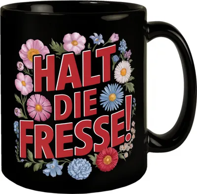 Produktbild von Halt die Fresse Blumensprache Tasse