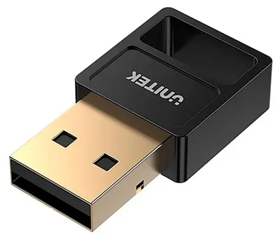 Produktbild von UNITEK USB Bluetooth 5.3 Adapter, Kabellos, USB, Bluetooth, 3 Mbit/s, Schwarz
