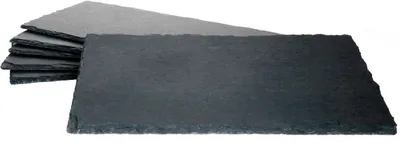 Produktbild von 6x Schieferplatten 17 x 34 cm Tisch-Set Untersetzer Servierplatte Naturschiefer