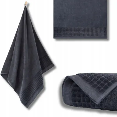 Imagen del producto de Toalla - 100% algodón - 500 g/m² - 50x100 cm - Extra absorbente - Gris oscuro - Alta gramaje - PAULO3