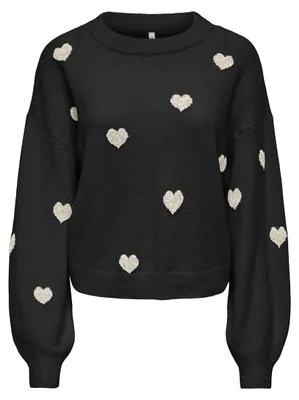 Produktbild von Only ONLRICA LS DETAIL O-NECK CC KNT Black/Hear L