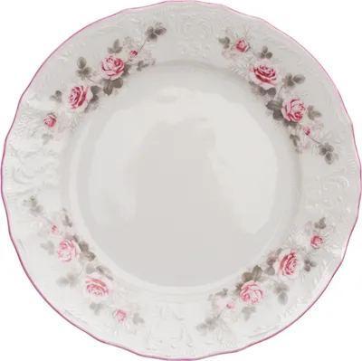 Produktbild von Thun 1794 Dessertteller, Tschechisches Porzellan, Bernadotte, 19 cm, rosa, rosa Streifen, Thun
