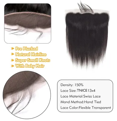 Produktbild von Echthaar Lace Front Perücke, 13x4 Spitzenfront, 20 cm, gerade, für die Frisur